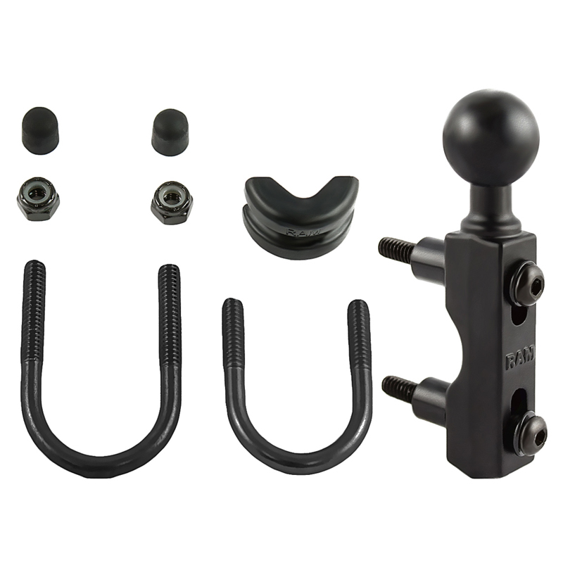 RAM-B-309-7U Motorrad-Basisset mit Bügelschelle und Reservoirbasis (seitliche Kugel) 1