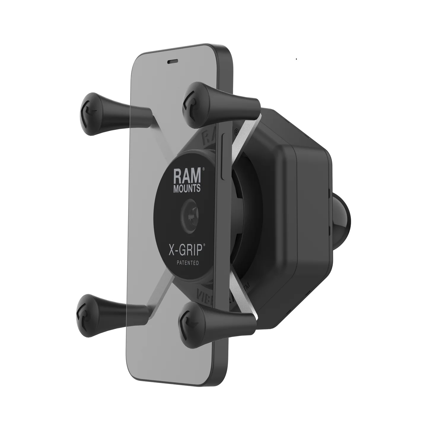 RAM-B-176-A-UN7-462 Small-X-Grip®Motorradhalterung - Gabelschaftbasis, Socket Arm kurz, Vibe-Safe™ 3