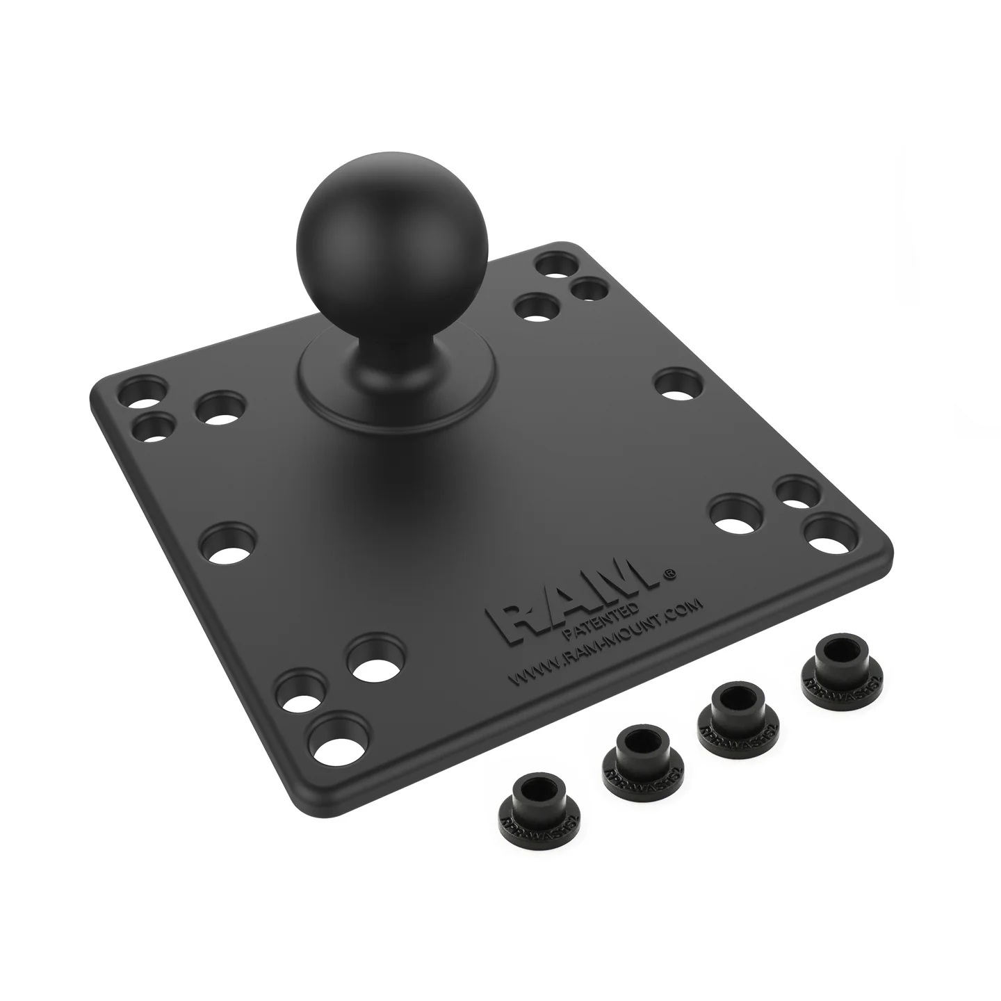 RAM-101U-B-246 VESA-Halterung (100x100/75x75) - C-Arm kurz, Round Base, Aluminium 4