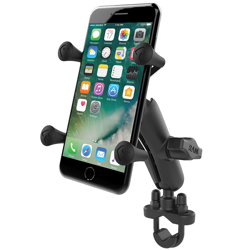 RAM-B-149Z-UN7U Halterung für kleine Smartphones mit Bügelschelle 0,5-1,25" und X-Grip klein 1