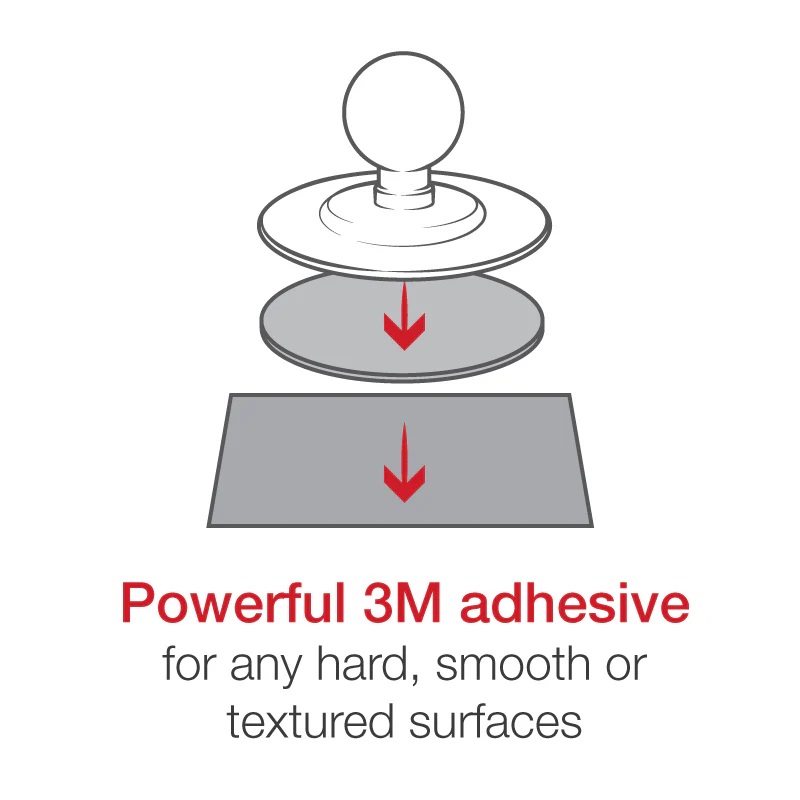 RAP-B-378-UN8U X-Grip Universalhalter-Set für 7-8 Zoll Tablets - Klebebasis, Kunststoff 11