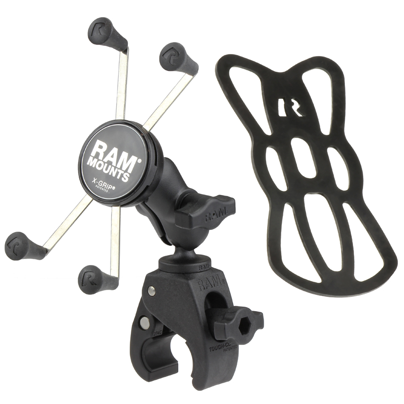 RAM-B-400-A-HOL-UN10BU Ram Mount X-Grip für große Smartphones B-Arm kurz Aluminium und Tough Claw klein 2