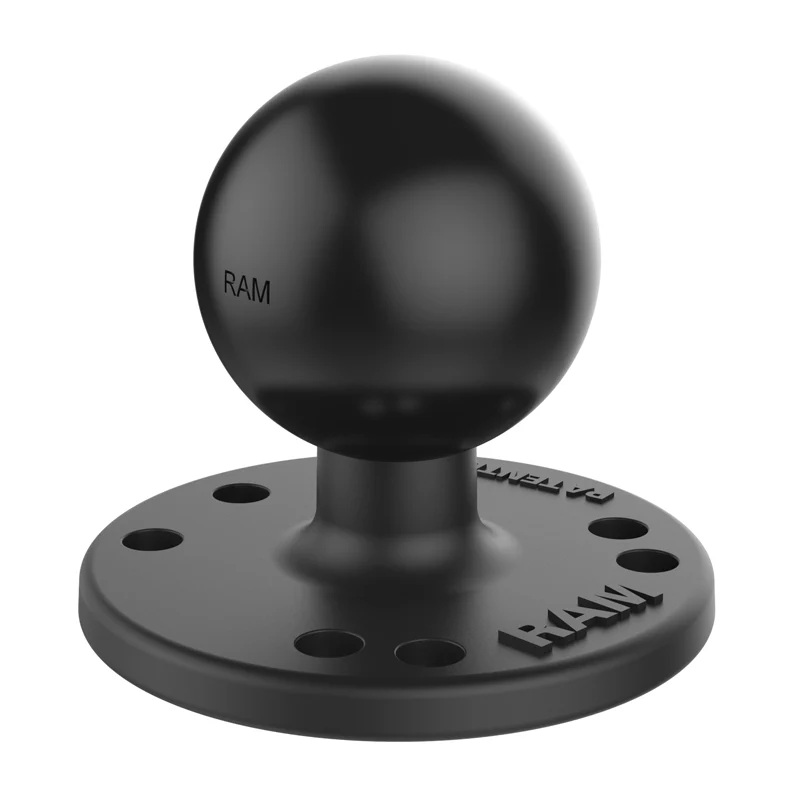 RAM-101U-235 Rohrhalterset - Doppelbügelschelle 2,54 - 3,175 cm, Round Base, mittellang 5