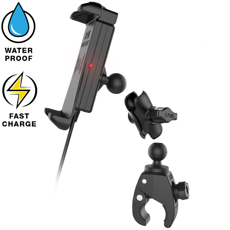EC-B-400-A-UN14W Quick-Grip induktive Smartphone Halterung mit mobiler Klemme 2