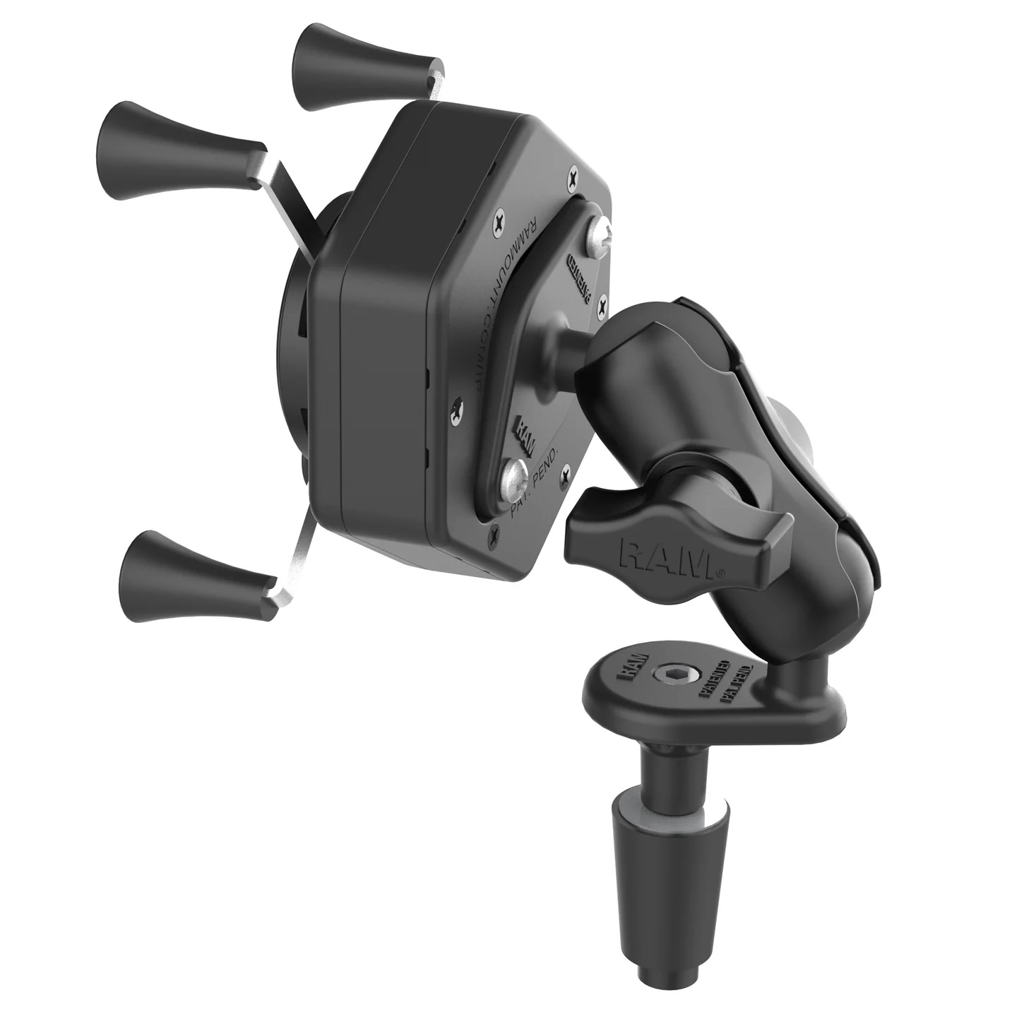 RAM-B-176-A-UN7-462 Small-X-Grip®Motorradhalterung - Gabelschaftbasis, Socket Arm kurz, Vibe-Safe™ 5