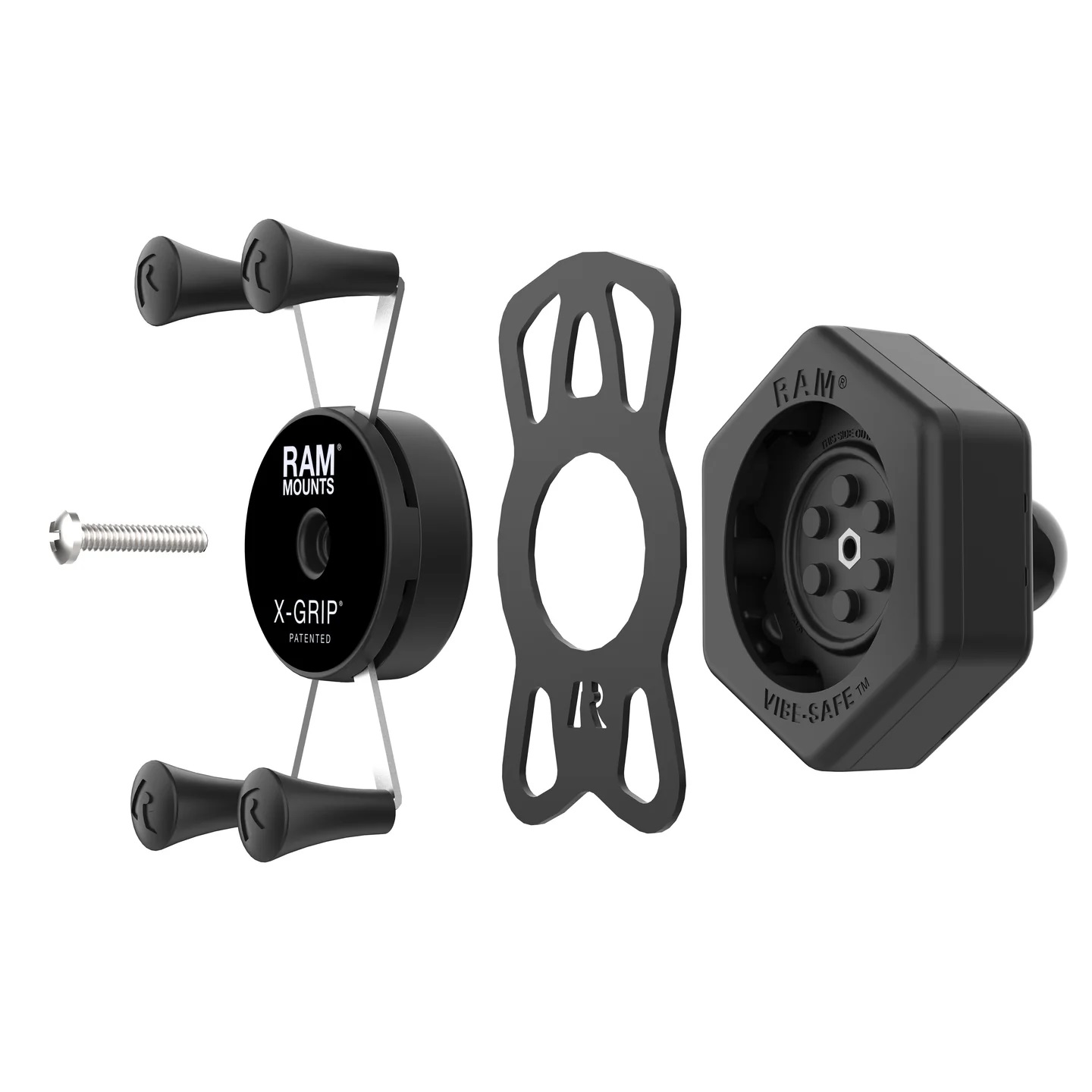 RAM-B-176-A-UN7-462 Small-X-Grip®Motorradhalterung - Gabelschaftbasis, Socket Arm kurz, Vibe-Safe™ 6