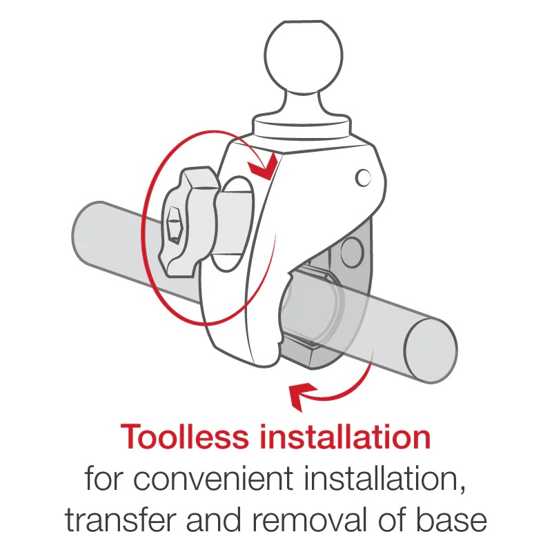 RAM-B-400-A-HOL-UN7BU X-Grip Universalhalteklammer klein, B-Arm kurz, kleine Tough-Claw Klemme 2