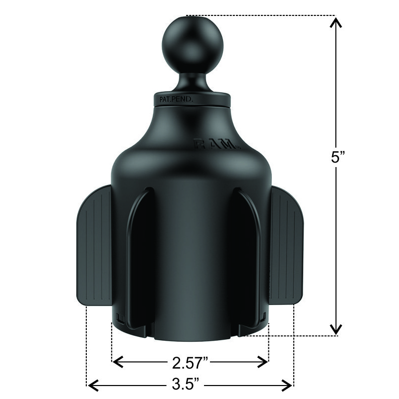 RAP-B-299-4-UN8U X-Grip Universalhalterung für 7-8 Zoll Tablets - Stubby Becherhalter-Basis 4