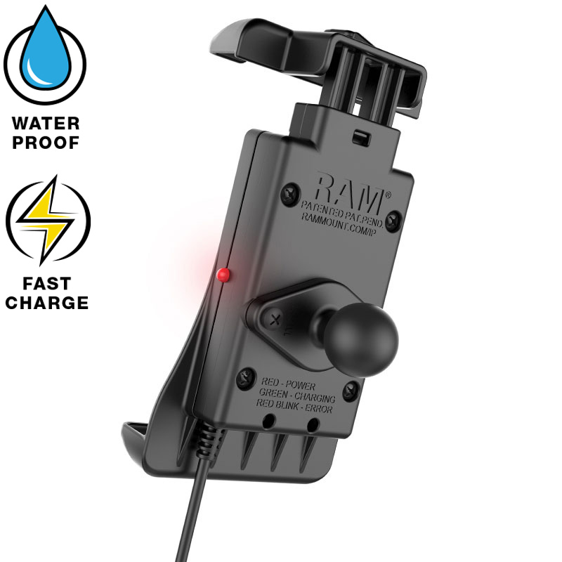 EC-B-408-75-1-A-UN14W Quick-Grip induktive Motorrad-Halterung mit medium Torque-Basis 2