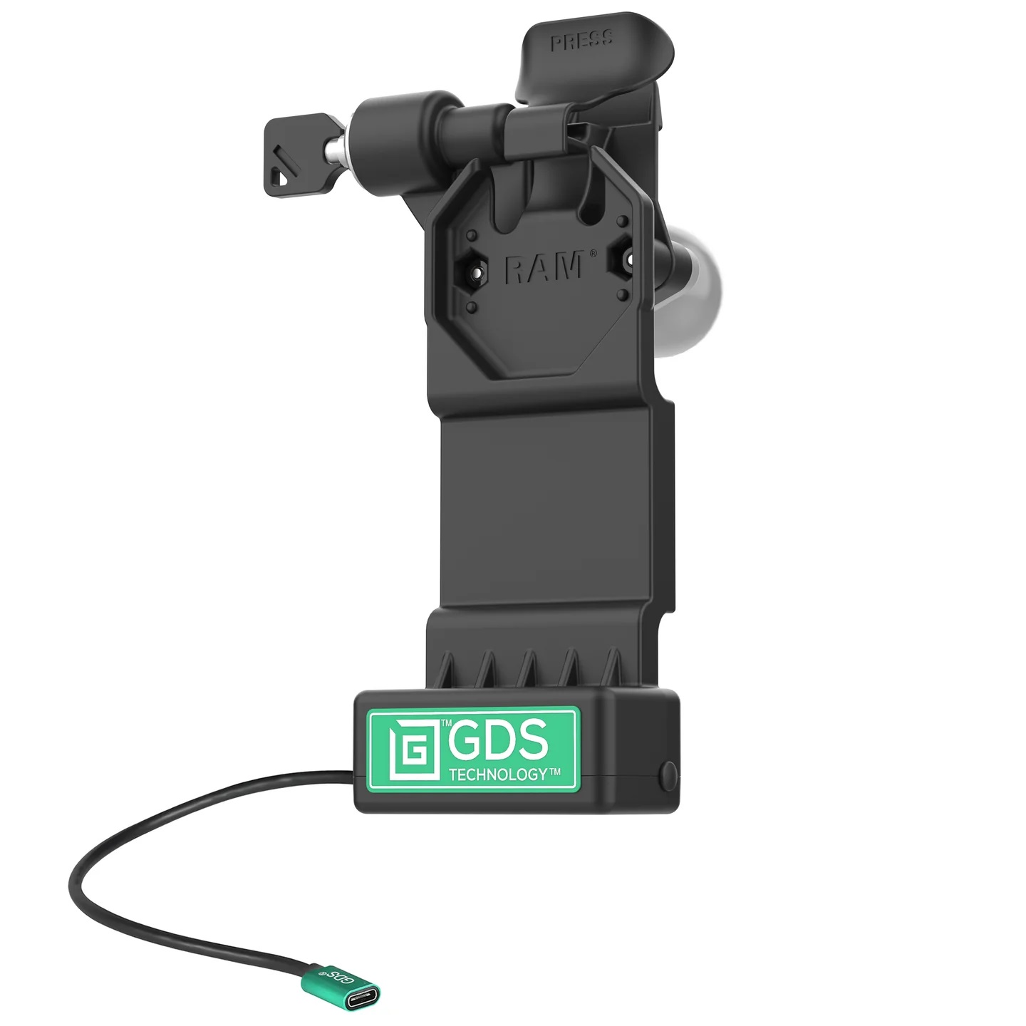 GDS Uni Conn Power USB C Dock mit Schloss links für Samsung Galaxy Tablets