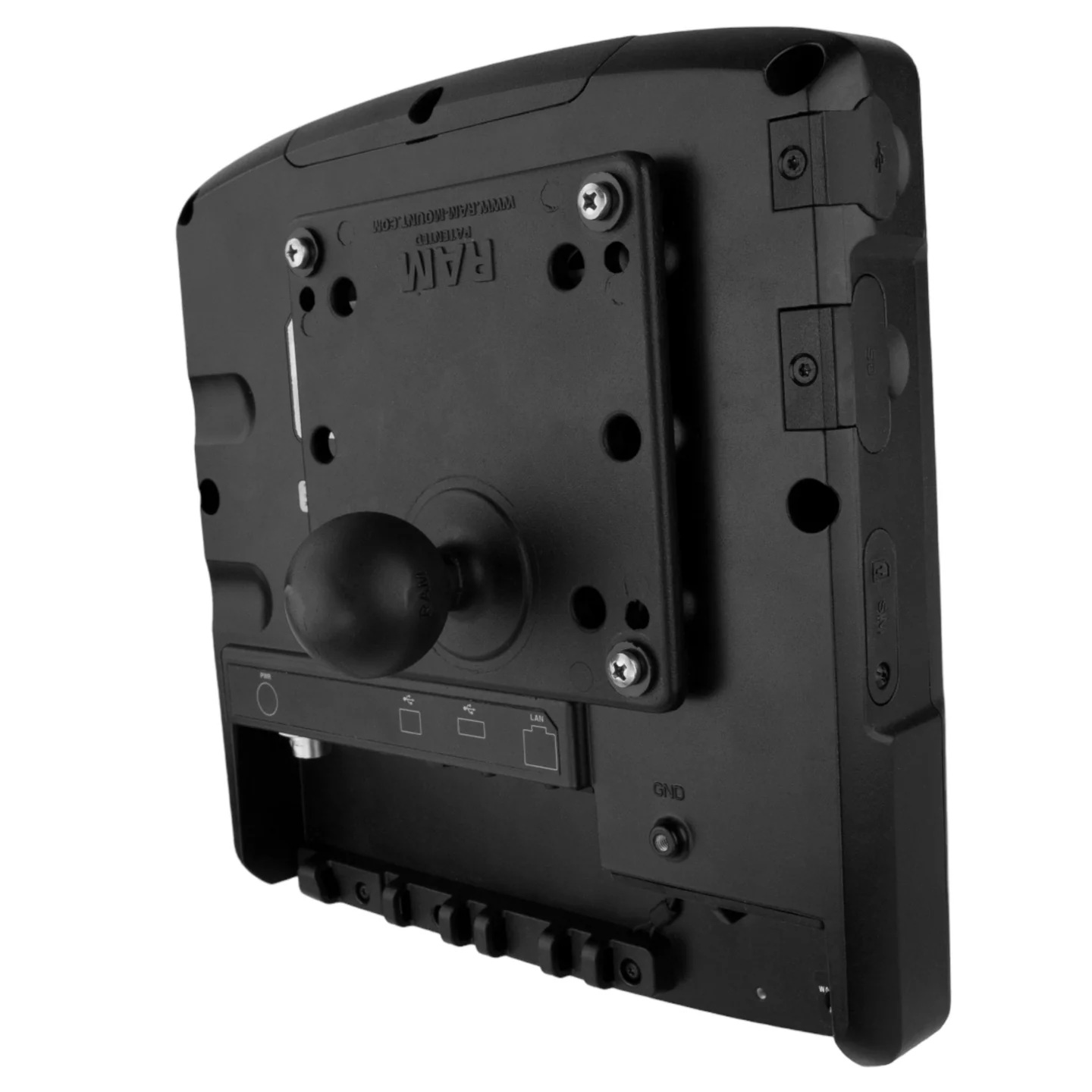 RAM-101U-246 VESA-Halterung (100x100/75x75) - C-Arm medium, Round Base, Aluminium 5