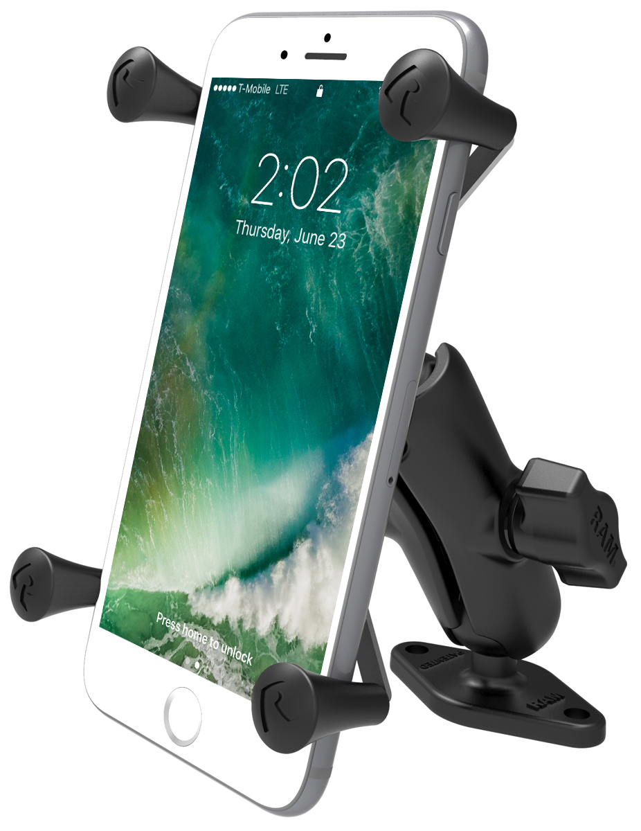 Ram Mount X-Grip Aluminium Smartphone Halterung für Auto Motorrad Boot