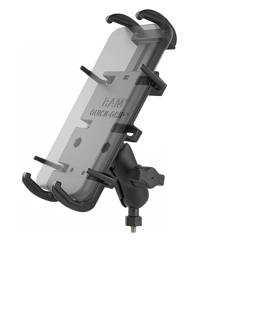 EC-HOL-PD4U-A-379-M616U Motorradhalterung mit Schraubkopfadapter M6 und Quick-Grip Universalhalter. 2