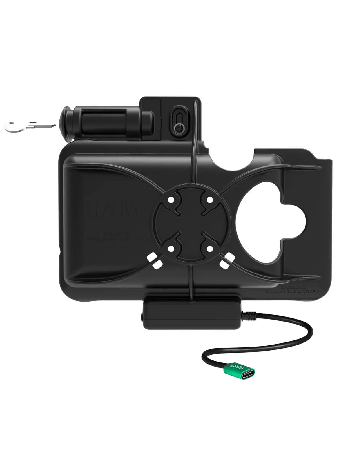 RAM-HOL-SAM58CPKLU EZ-Roll'r™ USB-C Ladedock für Samsung Tab Active5 & 3, mit Schloss 1